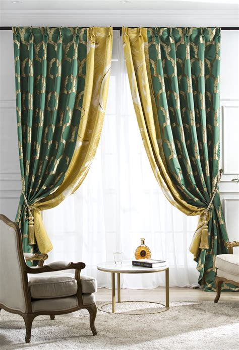 dark green living room curtains